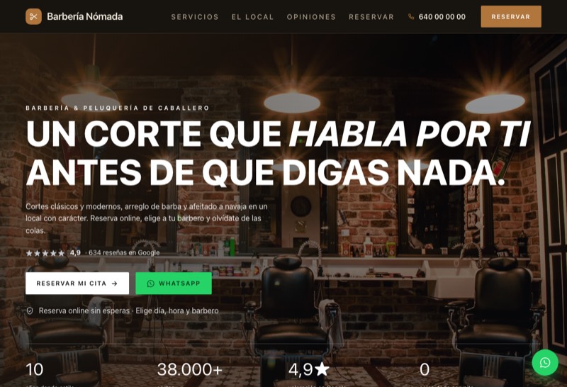 demo web barbería